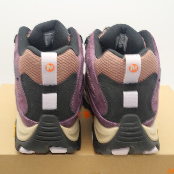 NEW Merrell Moab 3 Mid WP Hiking Boots Women's 10 Burgundy Burlwood Purple - Picture 4 of 9